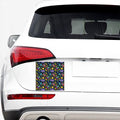 Watercolor Rocket Pattern Print Car Sticker