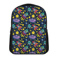 Watercolor Rocket Pattern Print Casual Backpack