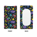 Watercolor Rocket Pattern Print Changing Pad Cover