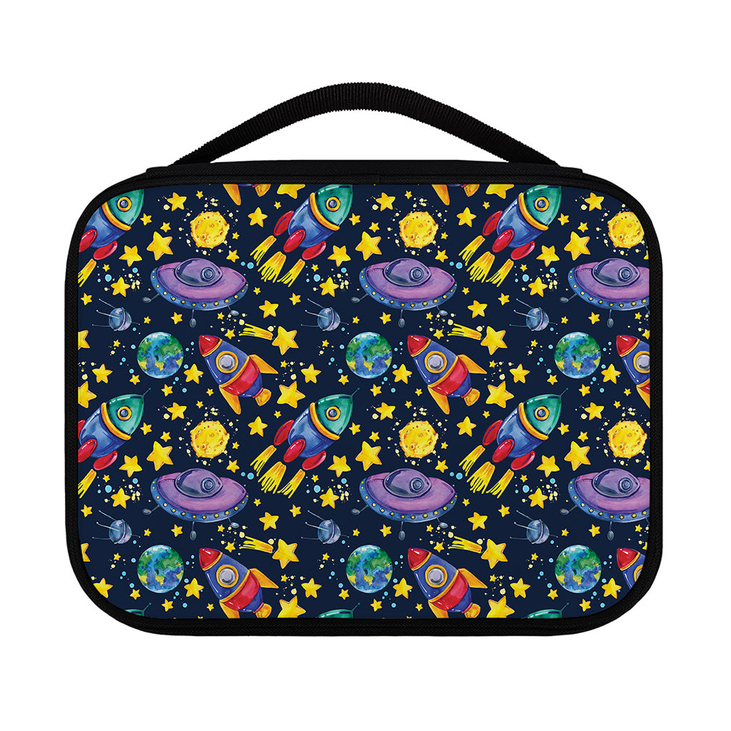 Watercolor Rocket Pattern Print Classic Bible Case