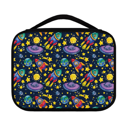 Watercolor Rocket Pattern Print Classic Bible Case
