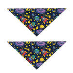 Watercolor Rocket Pattern Print Dog Bandana