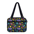 Watercolor Rocket Pattern Print Double Strap Bible Bag