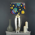 Watercolor Rocket Pattern Print Drum Lamp Shade