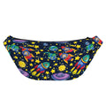 Watercolor Rocket Pattern Print Fanny Pack