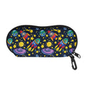 Watercolor Rocket Pattern Print Glasses Case