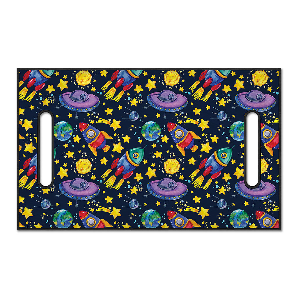 Watercolor Rocket Pattern Print Golf Cart Seat Cover