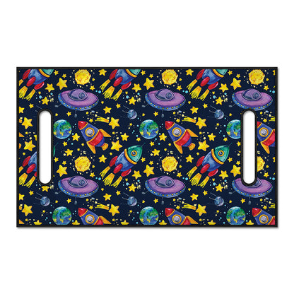 Watercolor Rocket Pattern Print Golf Cart Seat Cover