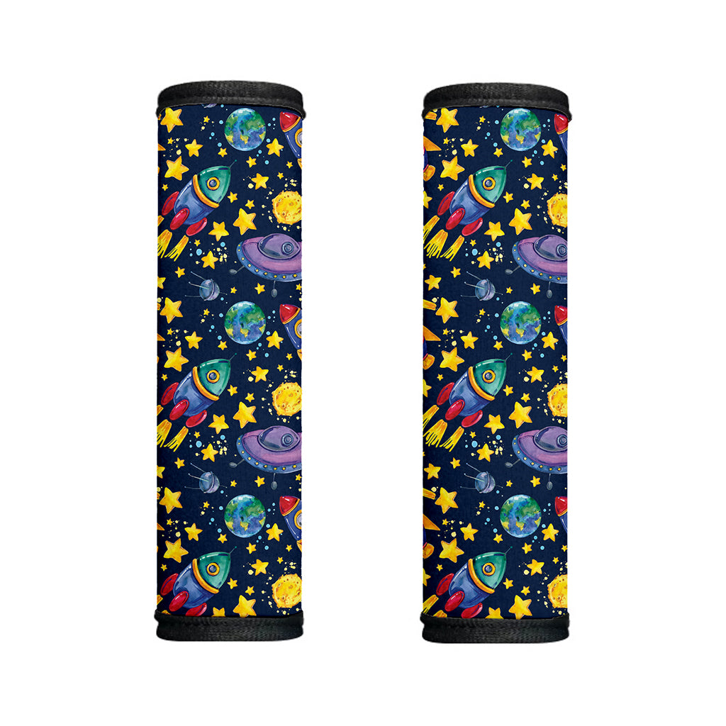 Watercolor Rocket Pattern Print Handle Covers