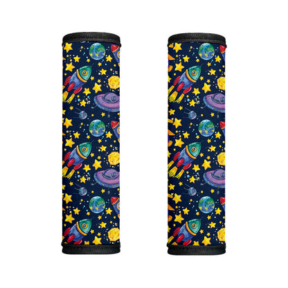 Watercolor Rocket Pattern Print Handle Covers