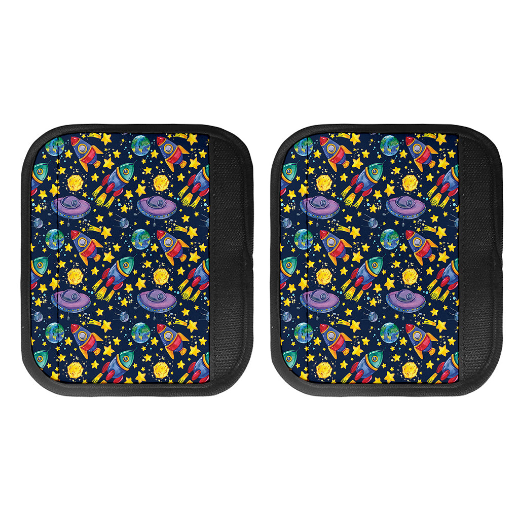Watercolor Rocket Pattern Print Handle Covers