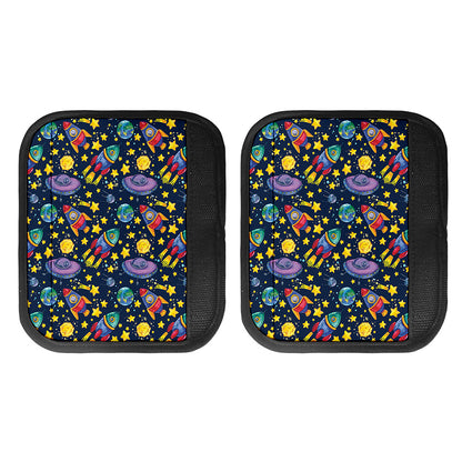 Watercolor Rocket Pattern Print Handle Covers