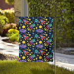 Watercolor Rocket Pattern Print House Flag