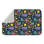 Watercolor Rocket Pattern Print Indoor Door Mat
