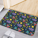 Watercolor Rocket Pattern Print Indoor Door Mat