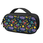 Watercolor Rocket Pattern Print Insulin Cooler Travel Case