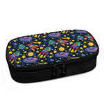 Watercolor Rocket Pattern Print Insulin Cooler Travel Case