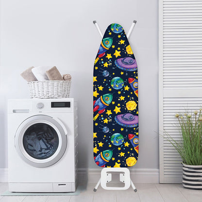 Watercolor Rocket Pattern Print Ironing Board Cover