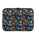 Watercolor Rocket Pattern Print Laptop Sleeve