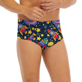 Watercolor Rocket Pattern Print Men's Briefs