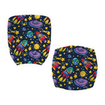 Watercolor Rocket Pattern Print Office Chair Cover