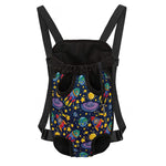 Watercolor Rocket Pattern Print Pet Carrier Backpack