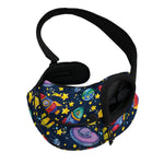 Watercolor Rocket Pattern Print Pet Sling Carrier
