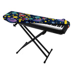 Watercolor Rocket Pattern Print Piano Keyboard Cover