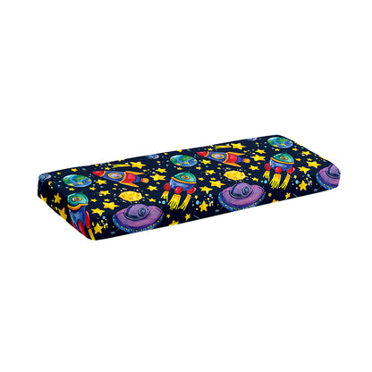 Watercolor Rocket Pattern Print Piano Keyboard Cover