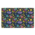 Watercolor Rocket Pattern Print Polyester Doormat