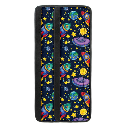 Watercolor Rocket Pattern Print Refrigerator Handle Covers