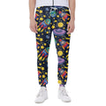 Watercolor Rocket Pattern Print Joggers