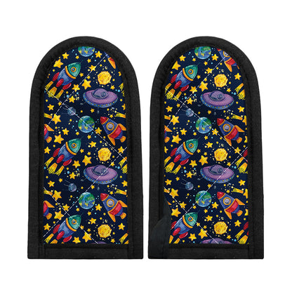 Watercolor Rocket Pattern Print Skillet Handle Cover