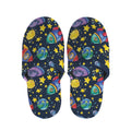 Watercolor Rocket Pattern Print Slippers