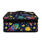 Watercolor Rocket Pattern Print Small Lunch Bag