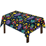 Watercolor Rocket Pattern Print Tablecloth