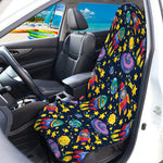 Watercolor Rocket Pattern Print Waterproof Car Seat Cover