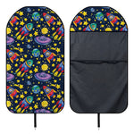 Watercolor Rocket Pattern Print Waterproof Car Seat Cover