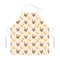 Watercolor Rooster Pattern Print Adjustable Apron