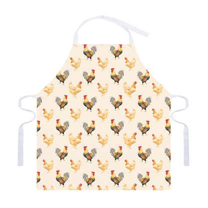 Watercolor Rooster Pattern Print Adjustable Apron
