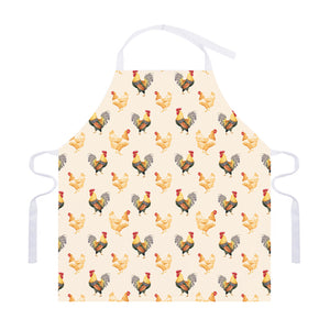 Watercolor Rooster Pattern Print Adjustable Apron