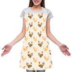 Watercolor Rooster Pattern Print Adjustable Apron