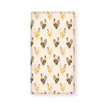 Watercolor Rooster Pattern Print Baby Crib Sheet