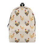 Watercolor Rooster Pattern Print Backpack