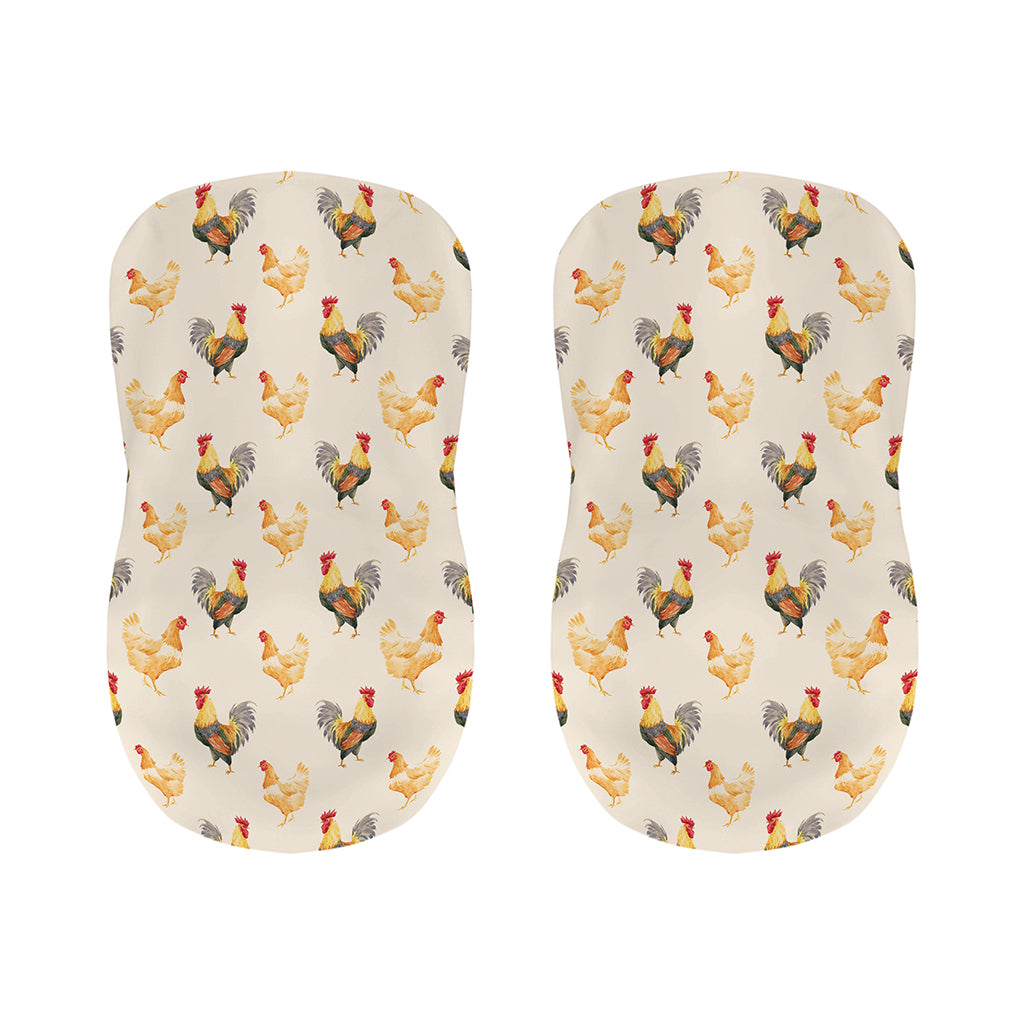 Watercolor Rooster Pattern Print Bar Stool Covers