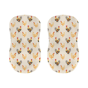 Watercolor Rooster Pattern Print Bar Stool Covers