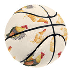 Watercolor Rooster Pattern Print Basketball