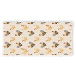 Watercolor Rooster Pattern Print Beach Towel