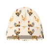 Watercolor Rooster Pattern Print Beanie