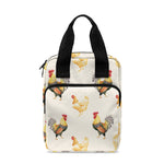 Watercolor Rooster Pattern Print Bible Tote Bag